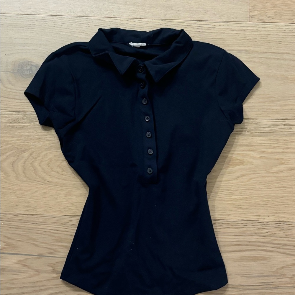 Garage Dark Blue Button-Down Women's Shirt